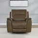 Collins York Chestnut Leather Triple Power Swivel Glider Recliner with USB Charging