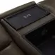 Collins York Chestnut Leather 80" Zero Gravity Triple Power Reclining Loveseat with Console and USB Charging