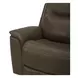 Collins York Chestnut Leather 80" Zero Gravity Triple Power Reclining Loveseat with Console and USB Charging
