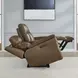 Collins York Chestnut Leather 80" Zero Gravity Triple Power Reclining Loveseat with Console and USB Charging