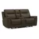Collins York Chestnut Leather Zero Gravity Triple Power Reclining Living Room Set