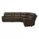 Collins York Chestnut Leather Modular Zero Gravity Triple Power Reclining Sectional with Console and USB Charging