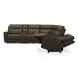 Collins York Chestnut Leather Modular Zero Gravity Triple Power Reclining Sectional with Console and USB Charging
