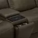Collins York Chestnut Leather Modular Zero Gravity Triple Power Reclining Sectional with Console and USB Charging