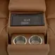 Callihan York Butternut Leather 81" Power Reclining Loveseat with Console and USB Charging