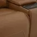 Callihan York Butternut Leather 81" Power Reclining Loveseat with Console and USB Charging