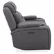 Langford Aline Blue Gray Leather Glider Power Recliner with USB Charging and LED