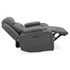 Langford Aline Blue Gray Leather Glider Power Recliner with USB Charging and LED