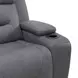 Langford Aline Blue Gray Leather 80" Zero Gravity Loveseat with Console and USB Charging
