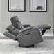 Langford Aline Blue Gray Leather 80" Zero Gravity Loveseat with Console and USB Charging
