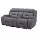 Langford Aline Blue Gray Leather 91" Zero Gravity Power Reclining Living Room Set with USB Charging and LED