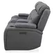 Langford Aline Blue Gray Leather 80" Zero Gravity Loveseat with Console and USB Charging