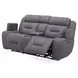 Langford Aline Blue Gray Leather 91" Zero Gravity Power Reclining Living Room Set with USB Charging and LED