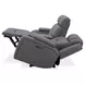 Langford Aline Blue Gray Leather 80" Zero Gravity Loveseat with Console and USB Charging