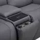 Langford Aline Blue Gray Leather 80" Zero Gravity Loveseat with Console and USB Charging