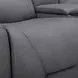 Langford Aline Blue Gray Leather 91" Zero Gravity Power Reclining Sofa with USB Charging and LED