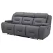 Langford Aline Blue Gray Leather 91" Zero Gravity Power Reclining Living Room Set with USB Charging and LED