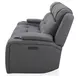 Langford Aline Blue Gray Leather 91" Zero Gravity Power Reclining Living Room Set with USB Charging and LED