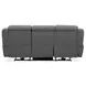 Langford Aline Blue Gray Leather 91" Zero Gravity Power Reclining Sofa with USB Charging and LED