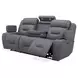 Langford Aline Blue Gray Leather 91" Zero Gravity Power Reclining Living Room Set with USB Charging and LED