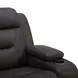 Langford Aline Coal Leather 80" Zero Gravity Loveseat with Console and USB Charging
