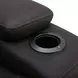 Langford Aline Coal Leather 80" Zero Gravity Loveseat with Console and USB Charging