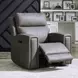 Camden Aline Light Gray Leather Triple Power Zero Wall Recliner with USB Charging