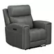 Camden Aline Light Gray Leather Triple Power Zero Wall Reclining Living Room Set with USB Charging