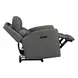 Camden Aline Light Gray Leather Triple Power Zero Wall Recliner with USB Charging