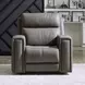 Camden Aline Light Gray Leather Triple Power Zero Wall Recliner with USB Charging