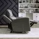 Camden Aline Light Gray Leather 78" Triple Power Zero Wall Reclining Loveseat with Console and USB Charging
