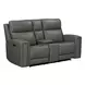 Camden Aline Light Gray Leather Triple Power Zero Wall Reclining Living Room Set with USB Charging