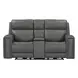 Camden Aline Light Gray Leather Triple Power Zero Wall Reclining Living Room Set with USB Charging
