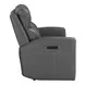 Camden Aline Light Gray Leather Triple Power Zero Wall Reclining Living Room Set with USB Charging