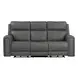 Camden Aline Light Gray Leather Triple Power Zero Wall Reclining Living Room Set with USB Charging