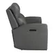 Camden Aline Light Gray Leather Triple Power Zero Wall Reclining Living Room Set with USB Charging