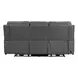 Camden Aline Light Gray Leather 89" Triple Power Zero Wall Reclining Sofa with USB Charging