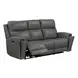 Camden Aline Light Gray Leather Triple Power Zero Wall Reclining Living Room Set with USB Charging