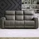 Camden Aline Light Gray Leather Triple Power Zero Wall Reclining Living Room Set with USB Charging