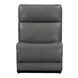 Camden Aline Light Gray Leather Modular Triple Power Zero Wall Reclining Sectional with Console and USB Charging