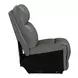 Camden Aline Light Gray Leather Modular Triple Power Zero Wall Reclining Sectional with Console and USB Charging