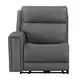 Camden Aline Light Gray Leather Modular Triple Power Zero Wall Reclining Sectional with Console and USB Charging