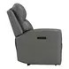 Camden Aline Light Gray Leather Modular Triple Power Zero Wall Reclining Sectional with Console and USB Charging