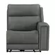 Camden Aline Light Gray Leather Modular Triple Power Zero Wall Reclining Sectional with Console and USB Charging