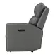 Camden Aline Light Gray Leather Modular Triple Power Zero Wall Reclining Sectional with Console and USB Charging