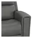 Camden Aline Light Gray Leather Modular Triple Power Zero Wall Reclining Sectional with Console and USB Charging