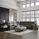 Camden Aline Light Gray Leather Modular Triple Power Zero Wall Reclining Sectional with Console and USB Charging