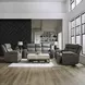 Camden Aline Light Gray Leather Triple Power Zero Wall Reclining Living Room Set with USB Charging