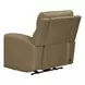 Camden Aline Toast Leather Triple Power Zero Wall Recliner with USB Charging