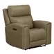Camden Aline Toast Leather Triple Power Zero Wall Recliner with USB Charging